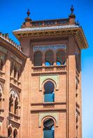 Madrid. berühmt Stierkampf Arena im Madrid. touristisch Attraktion im Spanien. foto