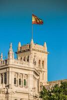 Platz de la cibeles zentral Post Büro Palacio de Kommunikation Madrid, Spanien. foto