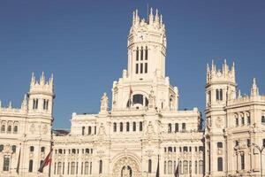 Platz de la cibeles zentral Post Büro Palacio de Kommunikation Madrid, Spanien. foto