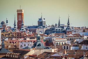 Aussicht von Madrid von Almudena Dom, Spanien foto