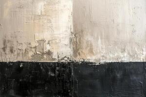 ai generiert gemalt Mauer mit Schwarz, Weiß und grau malen. abstrakt Hintergrund. foto