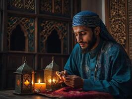 ai generiert schön Ramadan Moment foto