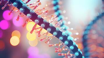 ai generiert DNA mit sichtbar Mutationen. generativ ai foto