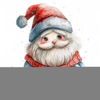 ai generiert Santa claus Aquarell Gemälde foto