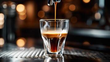 ai generiert Espresso Schuss im modern Einstellung. generativ ai foto