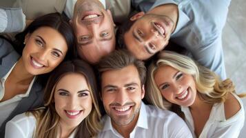 ai generiert Gruppe von jung Frauen Stehen zusammen foto