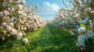 Feld von Rosa Blumen unter Sonnenlicht foto