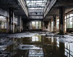 verlassen Fabrik industriell Ruinen foto