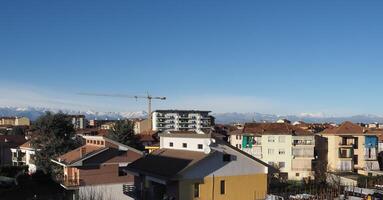 Horizont Aussicht von das Stadt von settimo torinesisch foto