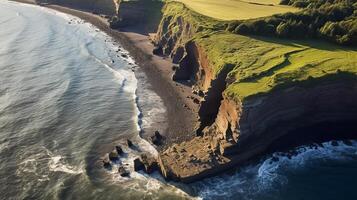 Küste verändert durch Küsten Erosion foto