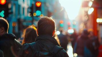 Menschen im Bokeh Straße von London, foto