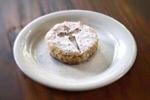 Torta de Santiago, klassisch Portugiesisch Süss foto