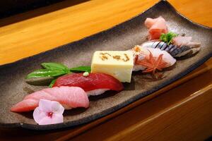 sashimi, klassisch japanisch Gericht foto