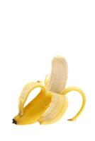 Zwerg Banane im Trauben und getrennt, mit Haut und ohne foto