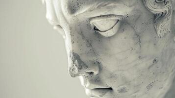 elegant Stein Skulptur Profil. . foto