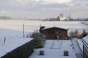 Winter Landschaft im das Niederlande foto