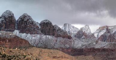 Zion Winter Panorama foto