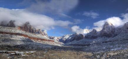 Zion Winter Panorama foto