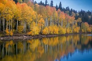 kolob Reservoir Herbst Betrachtung foto