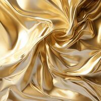 golden Seide zerknittert Stoff Hintergrund foto