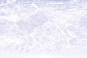 blaues Wasser Wellen auf das Oberfläche Wellen verschwommen. defokussieren verschwommen transparent Blau farbig klar Ruhe Wasser Oberfläche Textur mit Spritzen und Blasen. Wasser Wellen mit leuchtenden Muster Textur Hintergrund. foto