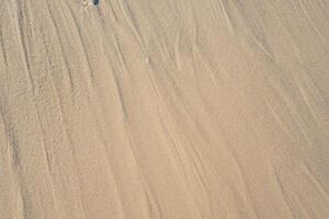 Horizont Oase Antenne Gelassenheit erfasst schön Strand Sand von über, ein still Tapisserie von Küsten Schönheit foto