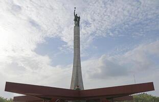 rot Star Quadrat, Cotonou, Benin foto