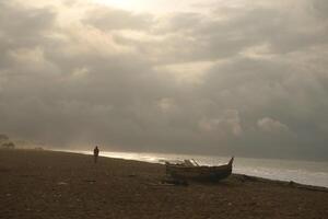 Angeln Boot im Benin foto