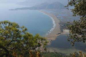 Aussicht Über Schildkröte Strand, Dalyan, Truthahn foto