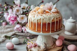 bunt dekoriert Ostern Kuchen foto