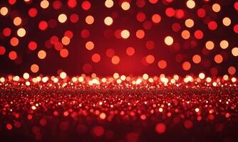 Weihnachten Weihnachten Hintergrund rot abstrakt Valentinstag rot funkeln Bokeh Jahrgang Beleuchtung foto