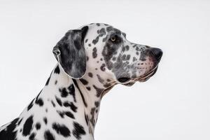 Dalmatiner Hund isolieren auf Weiß Hintergrund.. foto