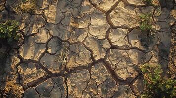 trocken Land geknackt trocken Land ohne Wasser foto