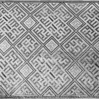geometrisch traditionell islamisch Ornament. Fragment von ein Keramik Mosaik. schwarz und Weiß. foto