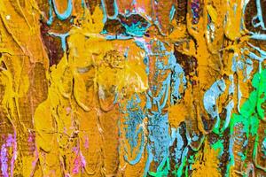 bunt abstrakt Öl Gemälde Kunst Hintergrund. Textur von Segeltuch und Öl. foto