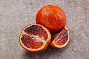 rot sizilianisch Orange reif und saftig foto