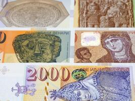 mazedonisch Geld ein Geschäft Hintergrund foto