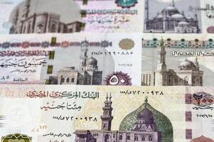 ägyptisch Geld - - Pfund ein Geschäft Hintergrund foto