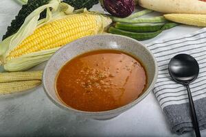 vegan Küche - - heiß Tomate Suppe foto