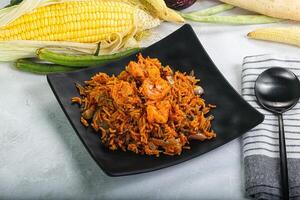 indisch Küche - - Biryani Reis mit Garnele foto