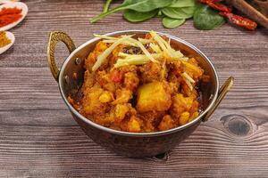 indisch Küche - - aloo Vergehen Curry foto