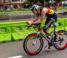 Rio de Janeiro, Brasilien, Oktober 5, 2016 paralympisch Radfahrer teilnehmen im das 2016 paralympisch Zyklus Rennen im Rio de Janeiro foto