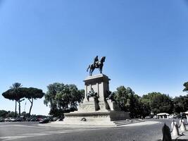 das Monument zu giuseppe Garibaldi ist ein imposant Pferdesport Statue gelegen im Rom, auf das oben von das Gianicolo. es war gebaut durch Emilio gallori und war eingeweiht auf 20 September 1895 foto