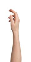 zeigen leeren Hand Geste. symbolisch Kommunikation Konzept mit klar Raum. Symbol von nonverbal foto