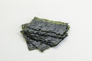 Koreanisch nori Seetang Chips Haufen foto