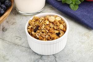 Granola museli Müsli zum Frühstück foto