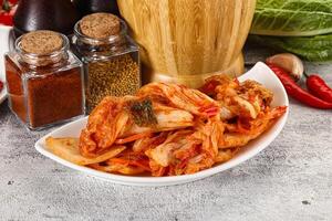 Koreanisch Küche fermentiert Kohl Kimchi foto