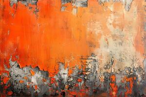 beschwingt abstrakt Kunst Spritzen im Orange und grau Töne foto
