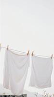 Wäsche Trocknen auf ein sonnig Tag foto