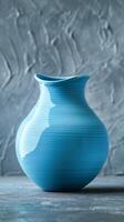 Blau Keramik Vase foto